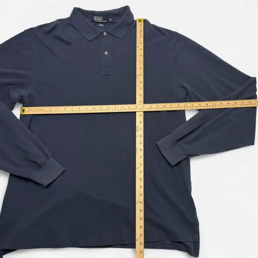 Polo Ralph Lauren Navy Long Sleeve Polo Shirt XLT Tall Classic